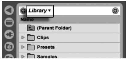 ABLETON LIVE 7 - Navigation dans la hierarchie des dossiers - 1