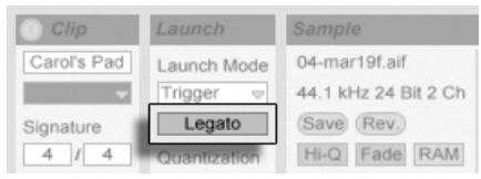 ABLETON LIVE 7 - Mode Legato - 1