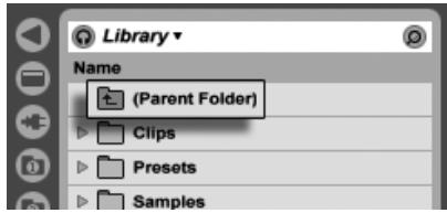 ABLETON LIVE 7 - Navigation dans la hierarchie des dossiers - 2