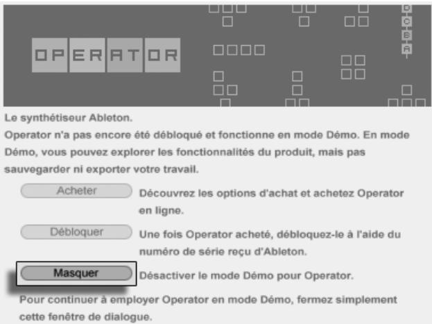 ABLETON LIVE 7 - Comment désactiver le mode démo? - 1