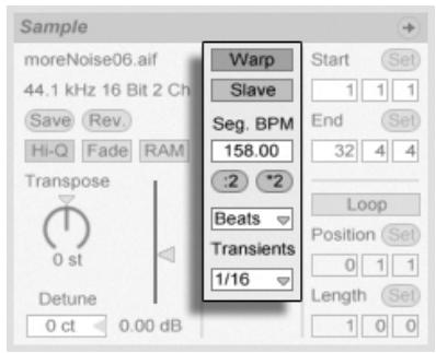ABLETON LIVE 7 - Commandes Warp - 1