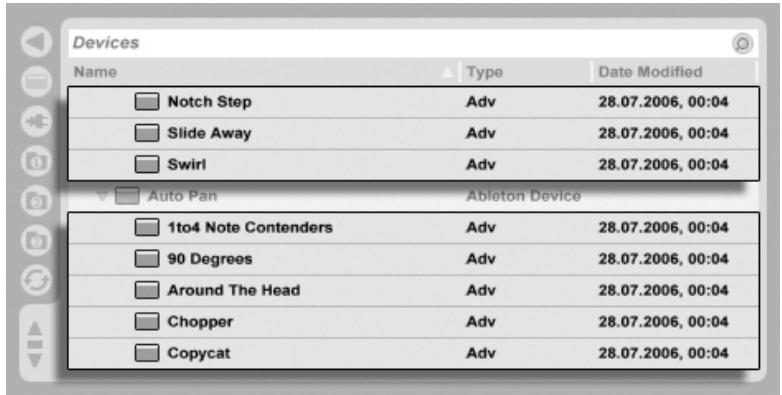 ABLETON LIVE 7 - Presets de périphérique Live - 1