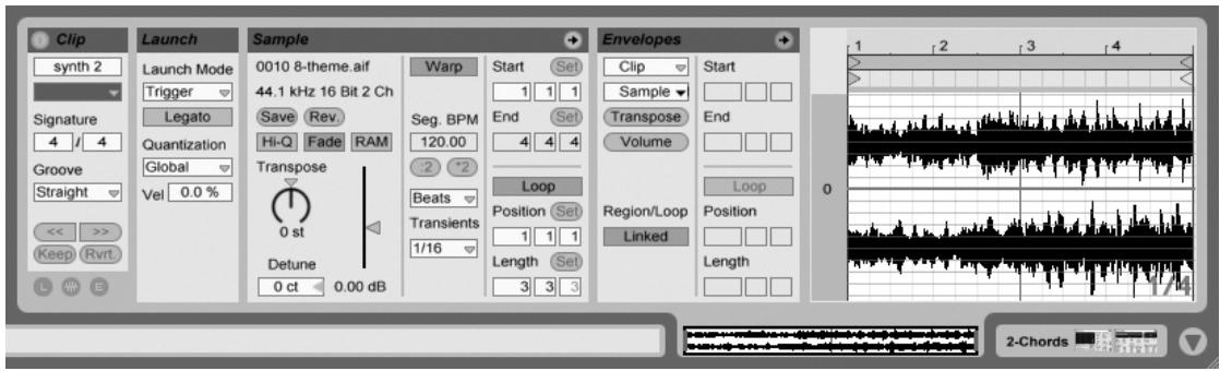 ABLETON LIVE 6 LE - Fenêtre Clip - 1