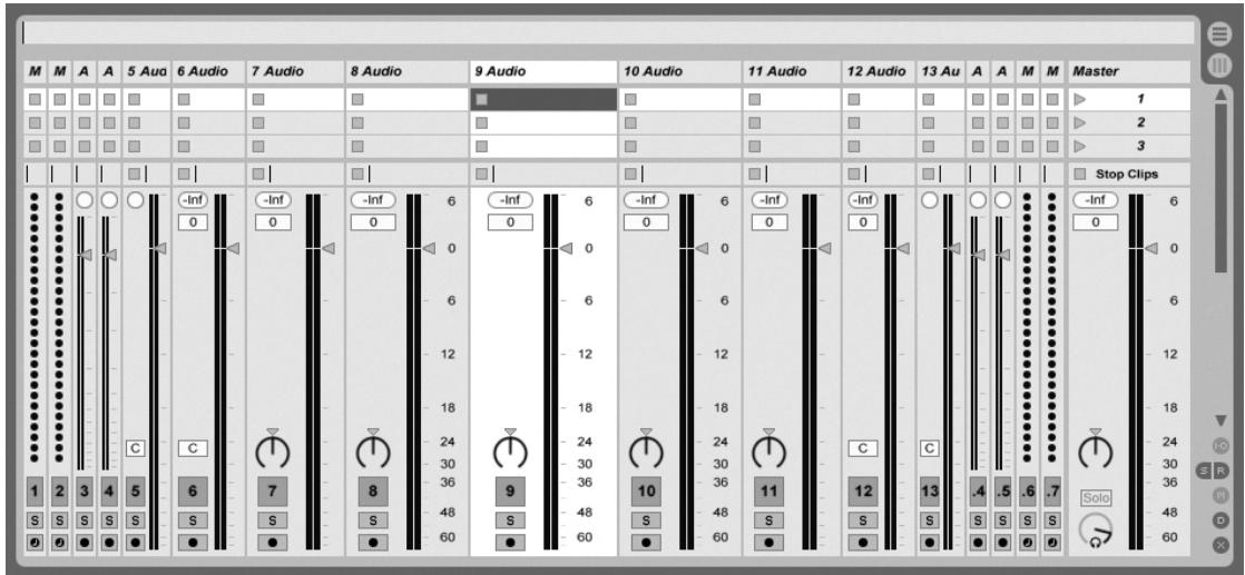 ABLETON LIVE 6 LE - Caracteristiques du mélangeur de Session - 1
