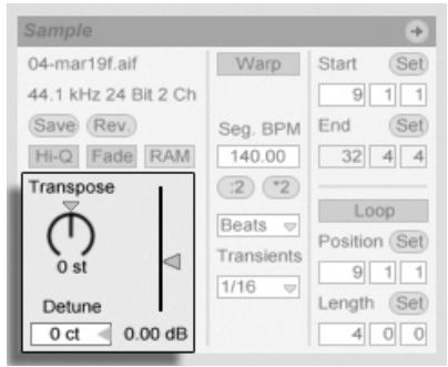 ABLETON LIVE 6 LE - Hauteur (Pitch) et gain de clip - 1