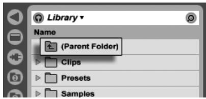 ABLETON LIVE 6 LE - Navigation dans la hierarchie des dossiers - 2