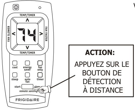 FRIGIDAIRE FRA08EZT1 - FONCTION DE DETECTION A DISTANCE (sur certains modèles) - 1