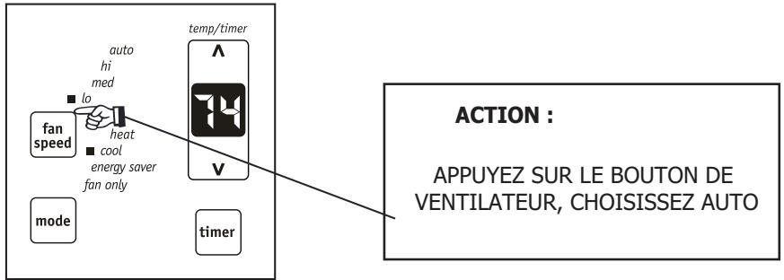 FRIGIDAIRE FRA10EHT2 - POUR CHANGER LE PARAMÉTRE DE TEMPERATURE : - 4