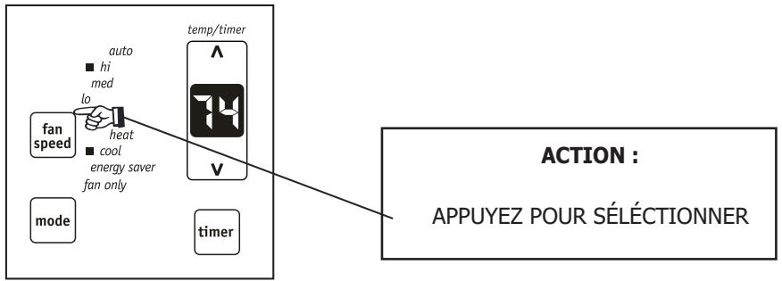 FRIGIDAIRE FRA10EHT2 - POUR CHANGER LE PARAMÉTRE DE TEMPERATURE : - 3