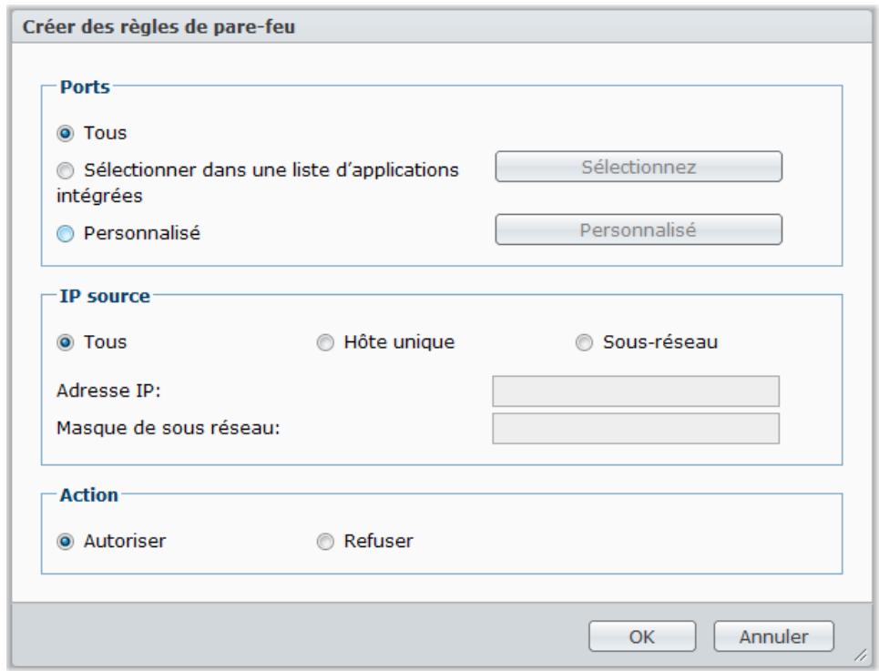 SYNOLOGY DS411J - Empêcher les connexions non autorisées avec le pare-feu - 1
