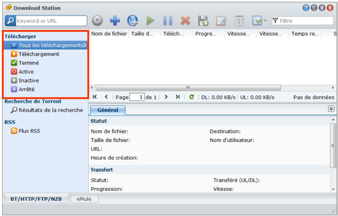 SYNOLOGY DS411J - Gérer les tâches de téléchargement bt/http/ftp/nzb - 1