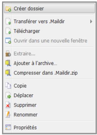 SYNOLOGY DS411J - Configurer le navigateur de fichiers avec le menu action - 1