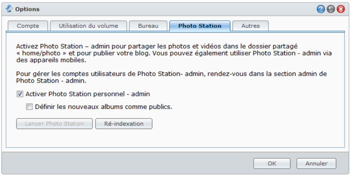 SYNOLOGY DS411J - Activer photo station pour les utilisateurs DSM - 1