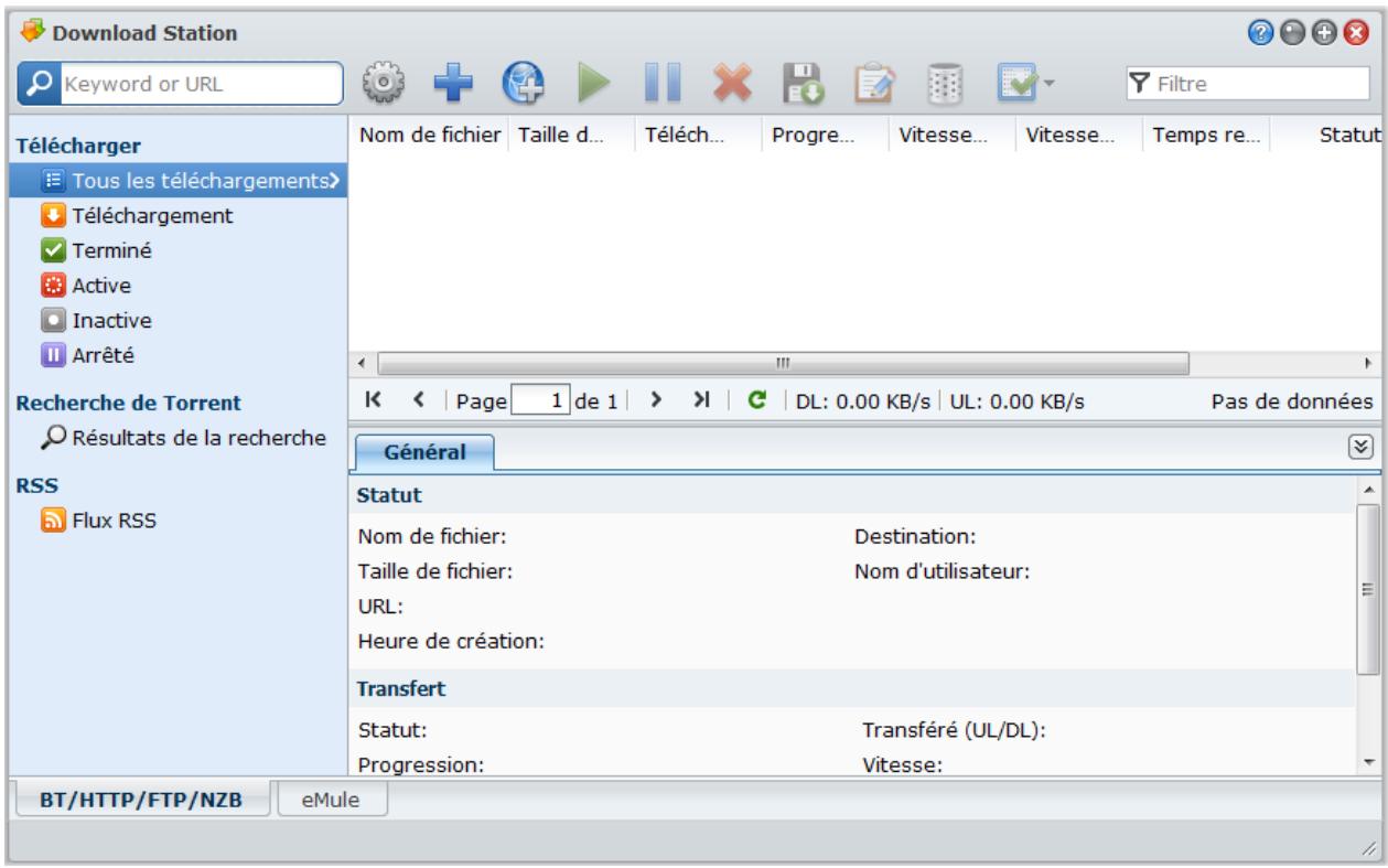 SYNOLOGY DS411J - Télécharger des fichiers avec download station - 1