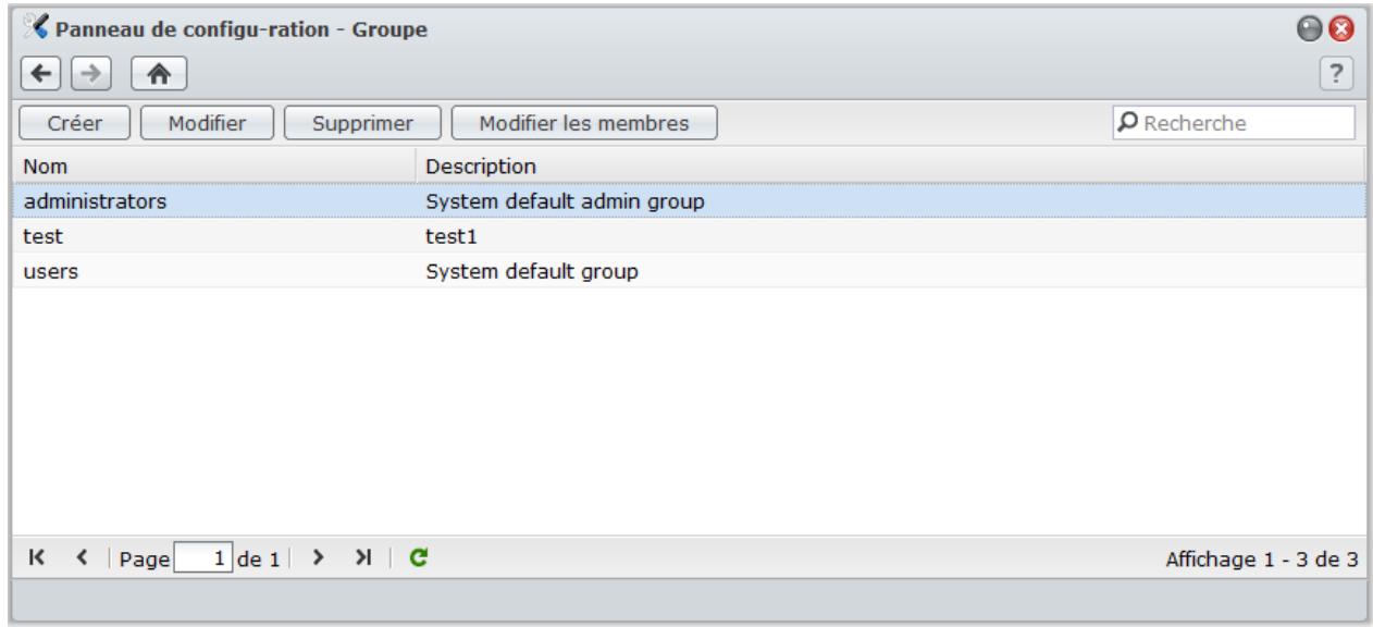 SYNOLOGY DS411J - Créer et modifier des groupes - 1
