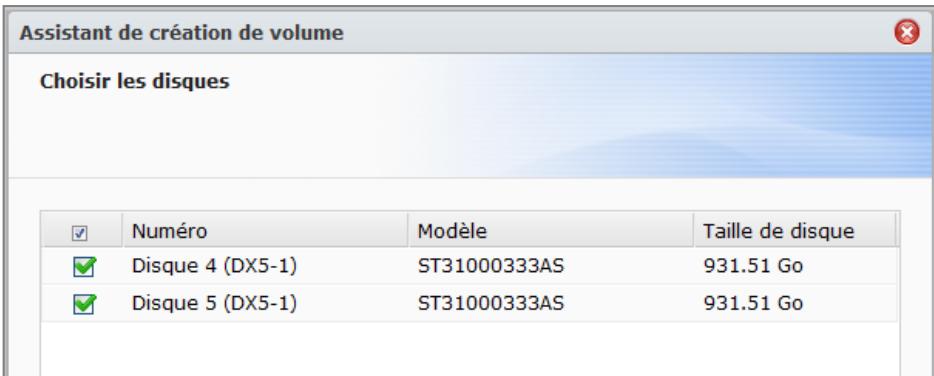 SYNOLOGY DS411J - Créer un volume en utilisant le mode rapide - 1