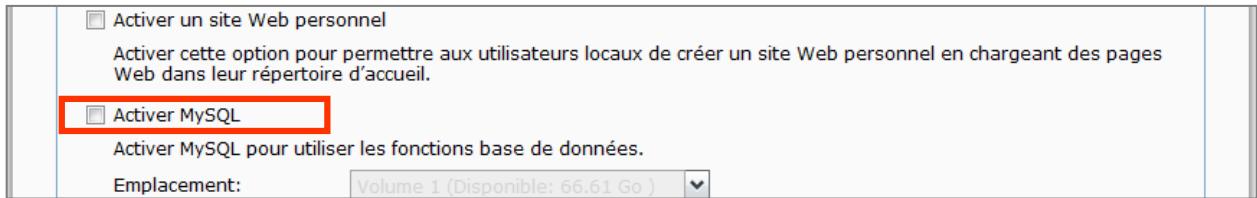 SYNOLOGY DS411J - ActiverMySQL - 1