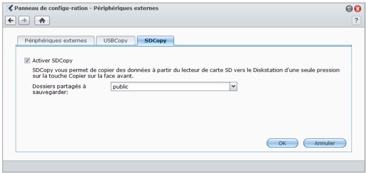SYNOLOGY DS411J - Utiliser sdcopy pour sauvegarder des données sur une carte SD - 1