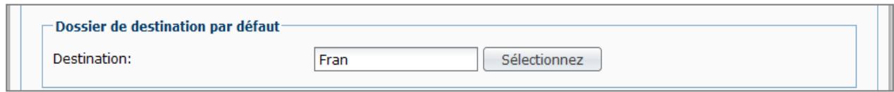 SYNOLOGY DS411J - Dossier de destination par défaut - 1