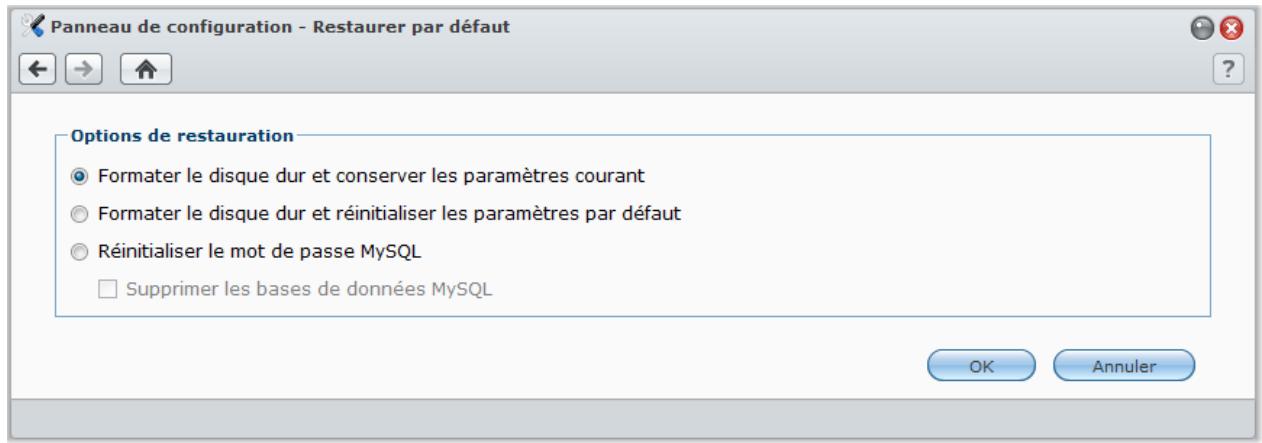 SYNOLOGY DS411J - Rétablir les paramètres usine par défaut de votre synology diskstation - 1