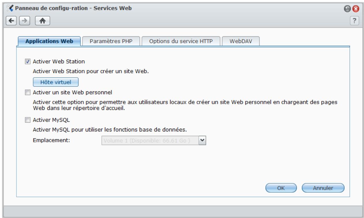 SYNOLOGY DS411J - Activer web station - 1