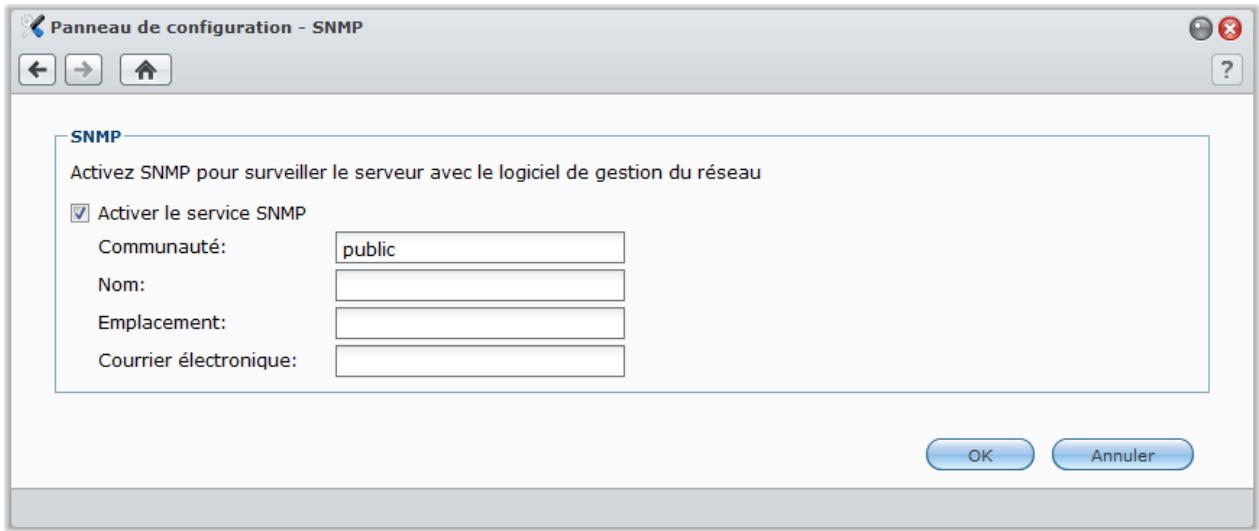 SYNOLOGY DS411J - Activer le service SNMP - 1