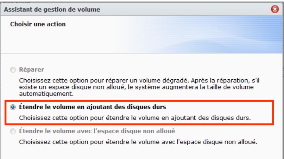 SYNOLOGY DS411J - Étendre un volume ou un groupe de disques en ajoutant des disques - 1