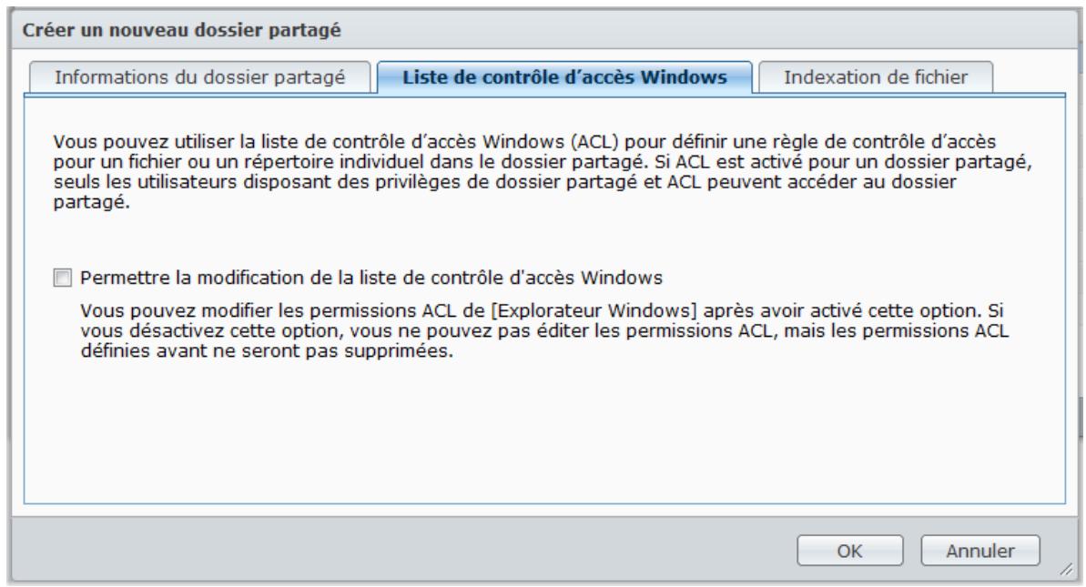 SYNOLOGY DS411J - Définir des privilèges windows ACL pour un dossier partagé - 1