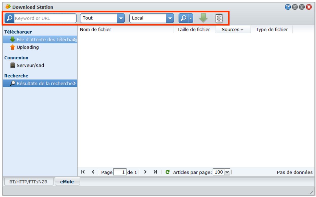 SYNOLOGY DS411J - Créer via la recherche eMule - 1