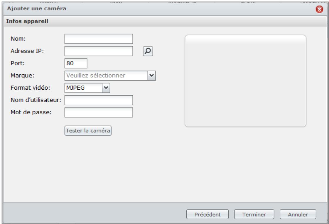 SYNOLOGY DS411J - Ajouter une caméra - 1