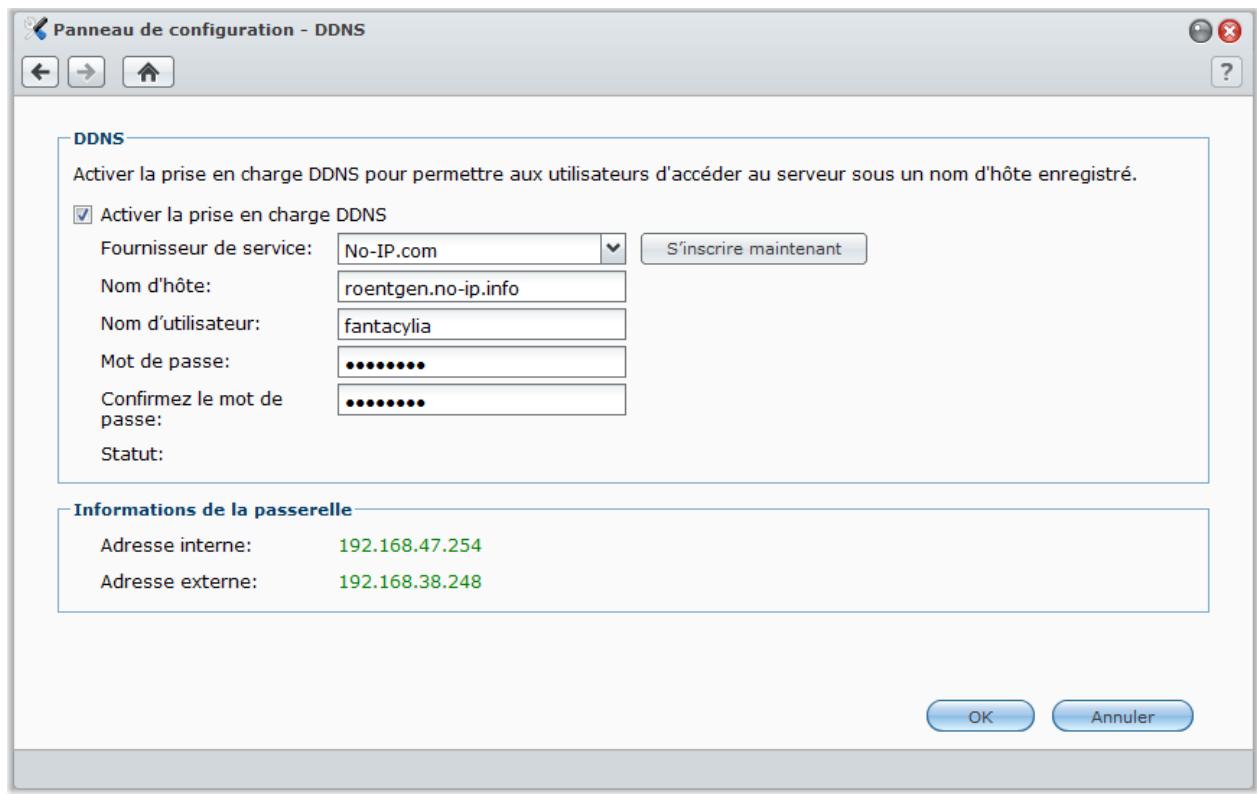 SYNOLOGY DS411J - Enregistrer un nom d'hôte DDNS pour votre synology diskstation - 1