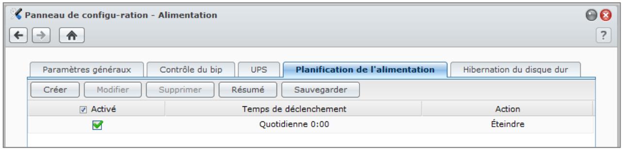 SYNOLOGY DS411J - Planification de l'alimentation - 1