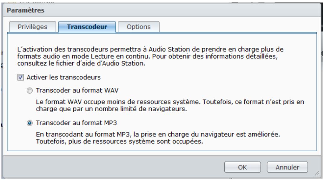 SYNOLOGY DS411J - Activer le transcodeur - 1