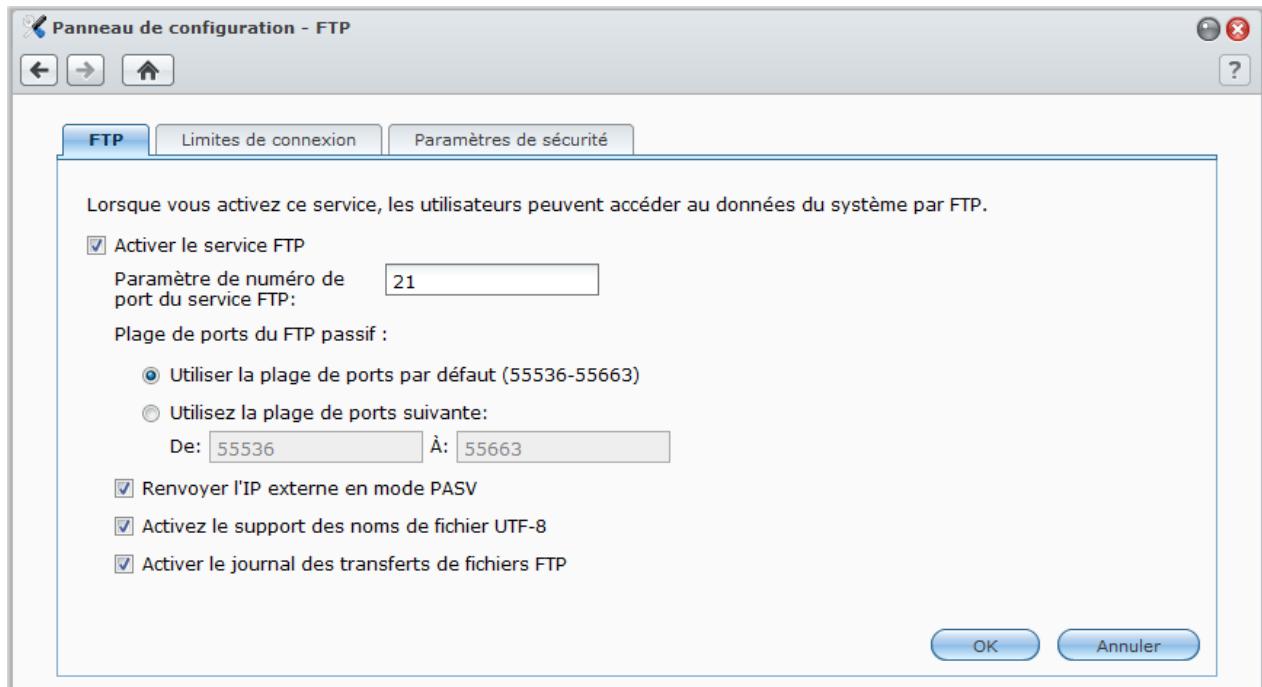 SYNOLOGY DS411J - Accéder aux fichiers via FTP - 1