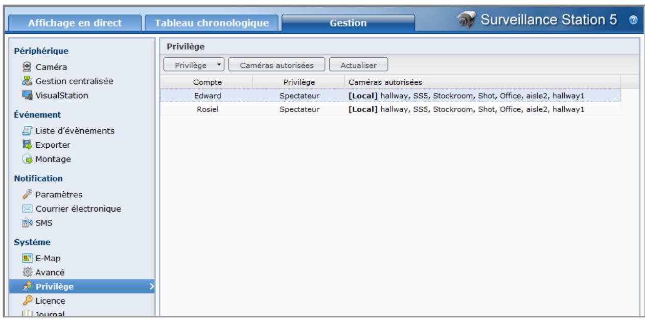 SYNOLOGY DS411J - Attribuer un privilège - 1