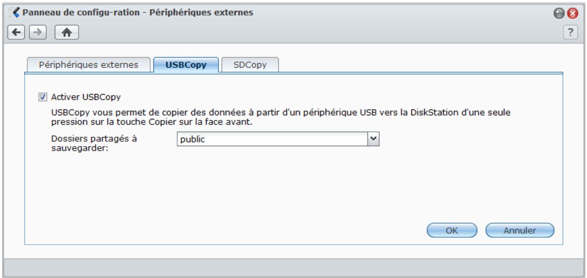 SYNOLOGY DS411J - Utiliser usbcopy pour sauvegarder des données sur un périphérique USB - 1