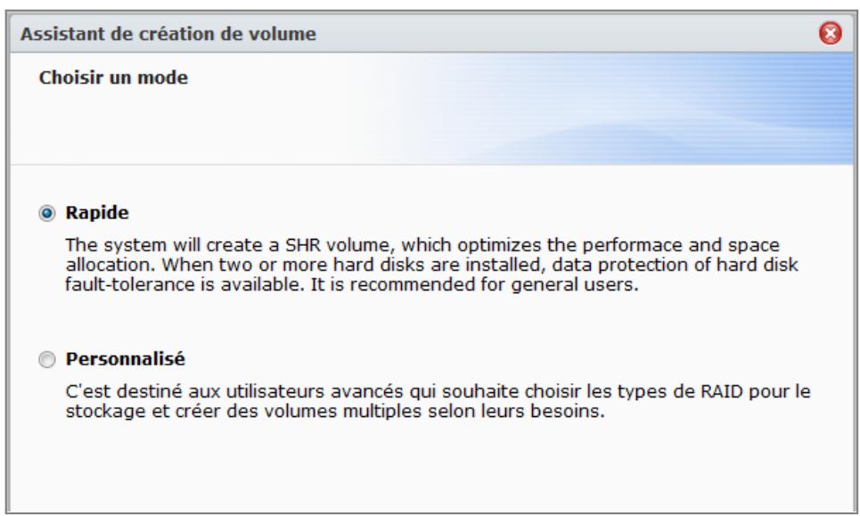 SYNOLOGY DS411J - Créer un volume - 1