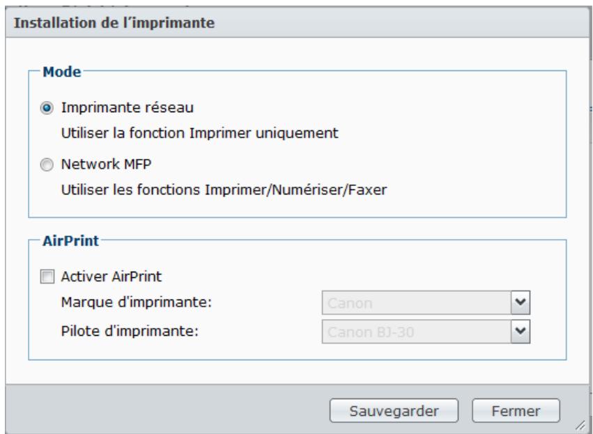 SYNOLOGY DS411J - Configurer un serveur d'impression sur diskstation - 1