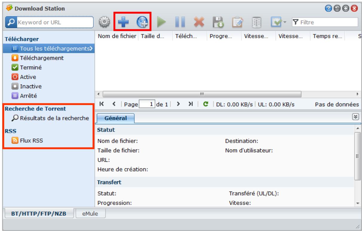 SYNOLOGY DS411J - Créer des tâches de téléchargement bt/http/ftp/nzb - 1