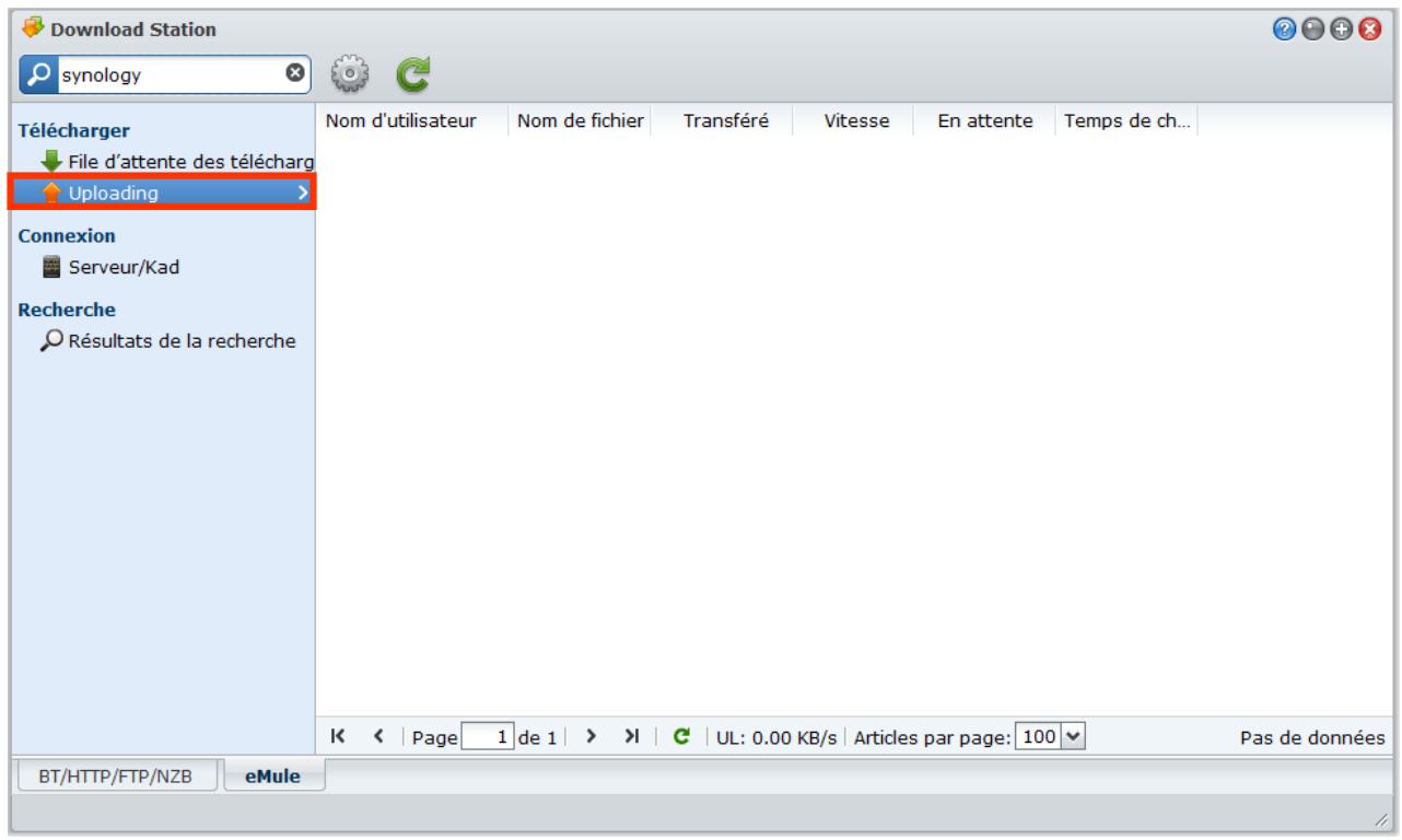 SYNOLOGY DS411J - Vérifier la file d'attente des chargements - 1
