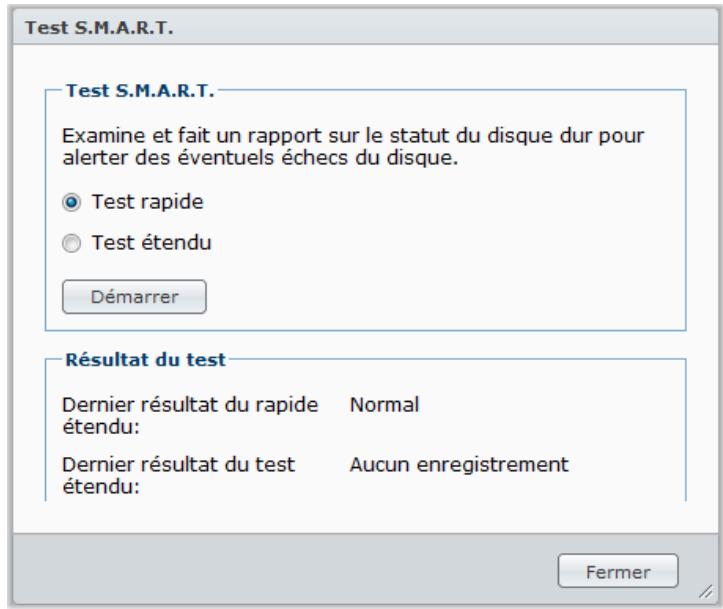 SYNOLOGY DS411J - Lancer l'analyse S. m. a. r. t. - 1