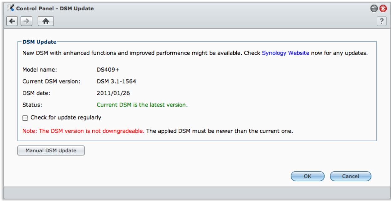 SYNOLOGY DS411J - Mettre à jour DSM - 1