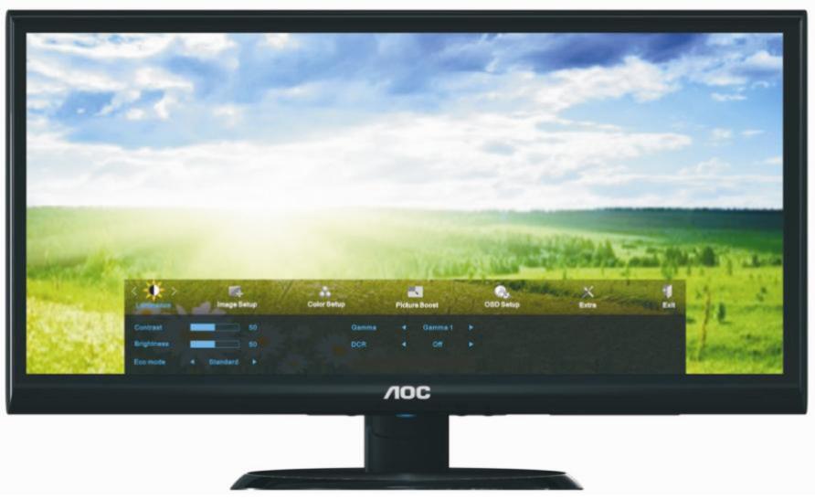 AOC E2260PHU, E2250SWDNK, E2250SWNK, E2260PHU, E2250SDA, E2450SWDAK, E2460PHU - Réglage de l'osd - 1