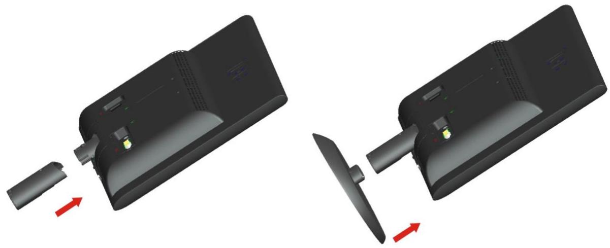 AOC E2260PHU, E2250SWDNK, E2250SWNK, E2260PHU, E2250SDA, E2450SWDAK, E2460PHU - Installation du socle et de la base - 1