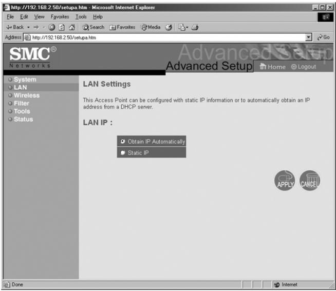 SMC 2455W - | Configuration du point d'accès sans fil avec l'utilitaire web (advanced setup) (configuration avancée) - 2