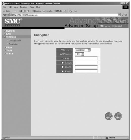 SMC 2455W - | Configuration de WEP avec l'utilitaire web - 1
