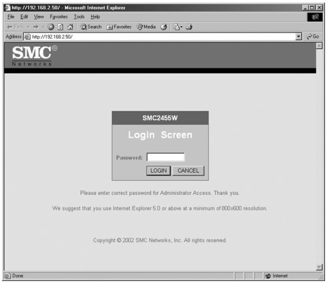 SMC 2455W - | Utilisation de l'utilitaire web - 1