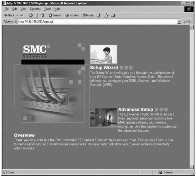 SMC 2455W - | Configuration du point d'accès sans fil avec l'utilitaire web (advanced setup) (configuration avancée) - 1