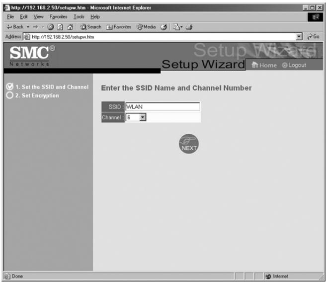 SMC 2455W - | Configuration du point d'accès sans fil avec l'utilitaire web (setup wizard) (assistant d'installation) - 2