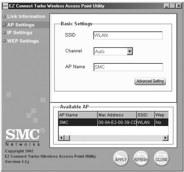 SMC 2455W - | Configuration du point d'accès sans fil avec l'utilitaire windows - 1